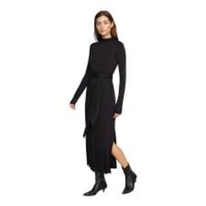 Modern Citizen Vero Long-Sleeve Tie-Front Dress size xsmall modal blend